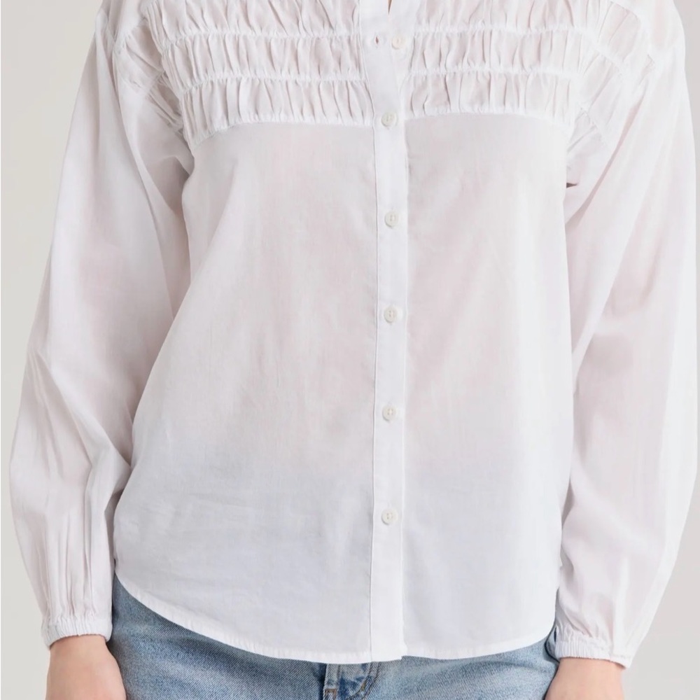 Splendid Collection Button-Up Ruffle Blouse R13A - Picture 5 of 9